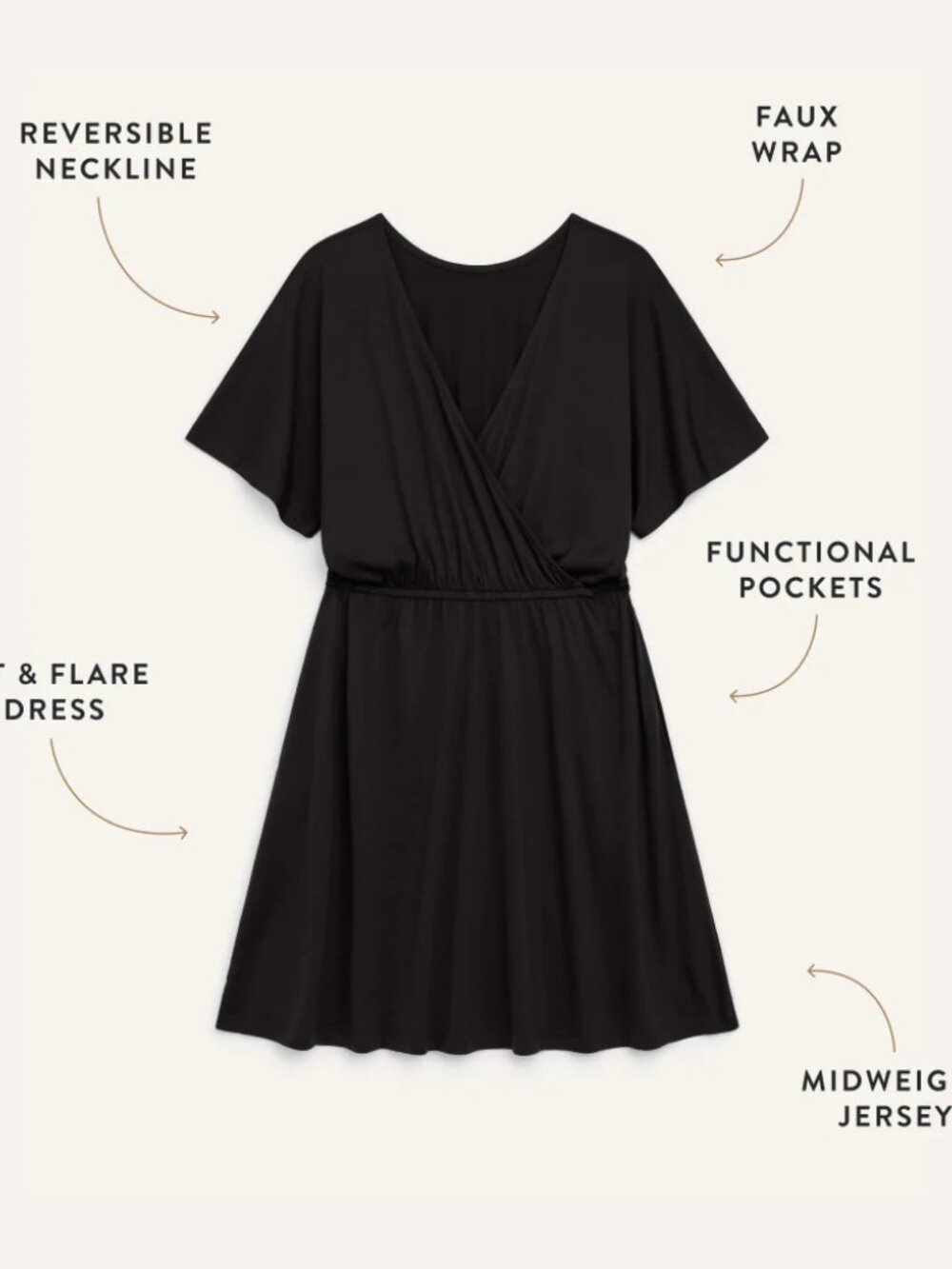 Wool& Brooklyn Reversible Dress - Large LONG - merino wool Redwood short sleeve - Picture 8 of 12